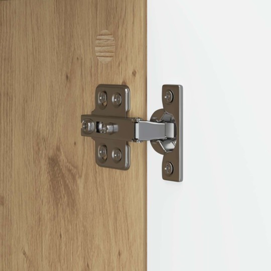 Шкаф LINEA с 3 врати и фрезовани фронтове, дъб артизан, 89 x 34,5 x 80 см