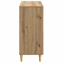 Шкаф LINEA с 3 врати и фрезовани фронтове, дъб артизан, 89 x 34,5 x 80 см