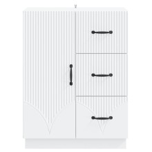 Шкаф ONDA с врата и 3 чекмеджета, бял, 66 x 34,5 x 87 см