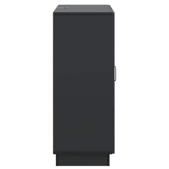 Шкаф ONDA с врата и 3 чекмеджета, черен, 66 x 34,5 x 87 см