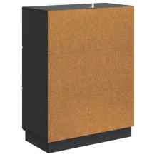 Шкаф ONDA с врата и 3 чекмеджета, черен, 66 x 34,5 x 87 см