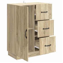 Шкаф ONDA с врата и 3 чекмеджета, дъб сонома, 66 x 34,5 x 87 см