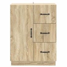 Шкаф ONDA с врата и 3 чекмеджета, дъб сонома, 66 x 34,5 x 87 см