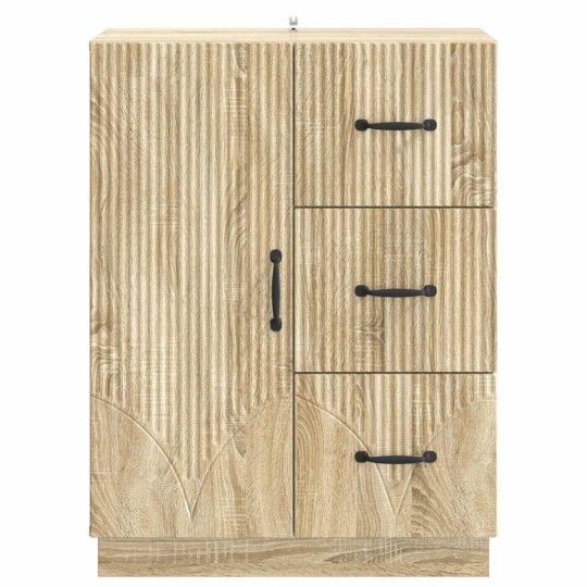 Шкаф ONDA с врата и 3 чекмеджета, дъб сонома, 66 x 34,5 x 87 см