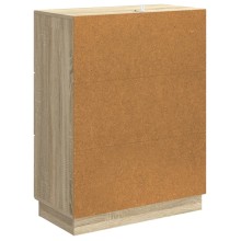 Шкаф ONDA с врата и 3 чекмеджета, дъб сонома, 66 x 34,5 x 87 см