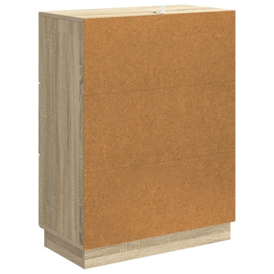 Шкаф ONDA с врата и 3 чекмеджета, дъб сонома, 66 x 34,5 x 87 см