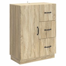 Шкаф ONDA с врата и 3 чекмеджета, дъб сонома, 66 x 34,5 x 87 см