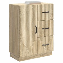Шкаф ONDA с врата и 3 чекмеджета, дъб сонома, 66 x 34,5 x 87 см