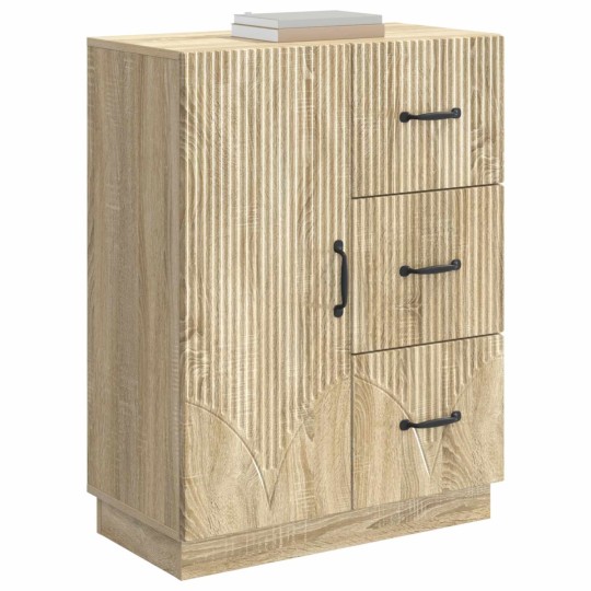 Шкаф ONDA с врата и 3 чекмеджета, дъб сонома, 66 x 34,5 x 87 см
