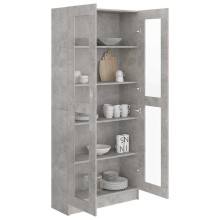 Шкаф витрина AVORA, бетонно сив, 82,5 x 30,5 x 185 см