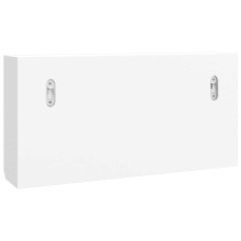 Стенен шкаф за ключове VENTO с ламелни фронтове, бял, 40 x 8,5 x 20 см