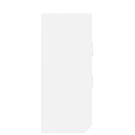 Стенен шкаф за ключове VENTO с ламелни фронтове, бял, 40 x 8,5 x 20 см