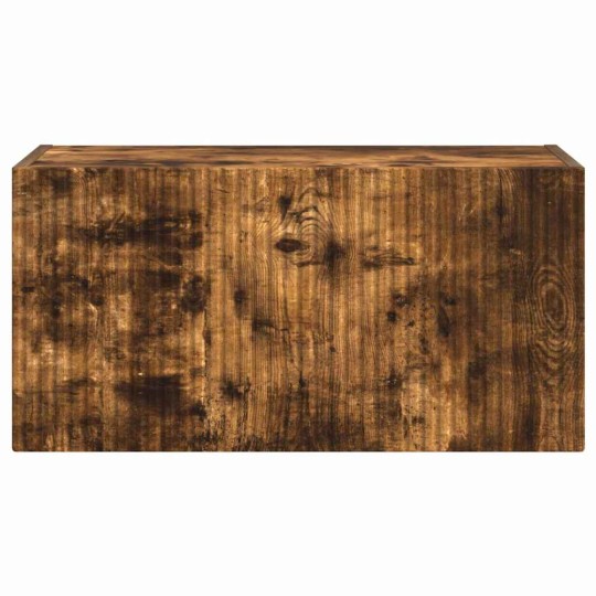 Стенен ТВ шкаф LINEA с вертикално фрезован фронт, опушен дъб, 60 x 31 x 29,5 см