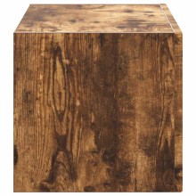 Стенен ТВ шкаф LINEA с вертикално фрезован фронт, опушен дъб, 60 x 31 x 29,5 см