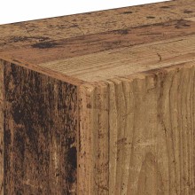 Стенен ТВ шкаф LINEA с вертикално фрезован фронт, състарено дърво, 98 x 31 x 29,5 см