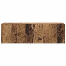 Стенен ТВ шкаф LINEA с вертикално фрезован фронт, състарено дърво, 98 x 31 x 29,5 см