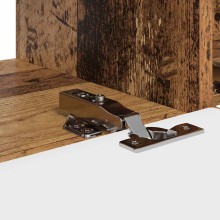 Стенен ТВ шкаф LINEA с вертикално фрезован фронт, състарено дърво, 98 x 31 x 29,5 см