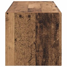 Стенен ТВ шкаф LINEA с вертикално фрезован фронт, състарено дърво, 98 x 31 x 29,5 см