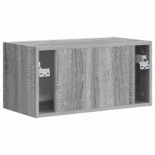 Стенен ТВ шкаф LINEA с вертикално фрезован фронт, сив дъб сонома, 60 x 31 x 29,5 см