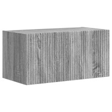 Стенен ТВ шкаф LINEA с вертикално фрезован фронт, сив дъб сонома, 60 x 31 x 29,5 см