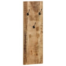 Стенни закачалки, масивна мангова дървесина, комплект от 2 бр., 36 x 110 см