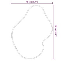 Стенно асиметрично огледало с фина сребриста рамка 50 x 40 см