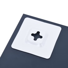 Стенно огледало от закалено стъкло с интегриран рафт 50 x 50 см