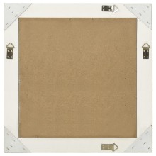 Стенно огледало с бяла барокова рамка от масивно дърво 60 x 60 см