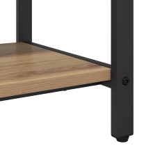 Стояща закачалка с рафтове за обувки, дъб артизан, 95 x 34 x 184 см