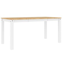 Трапезна маса PANAMA в стил Scandinavian, бяла чамова дървесина масив, 160 x 80 см