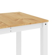 Трапезна маса PANAMA в стил Scandinavian, бяла чамова дървесина масив, 160 x 80 см