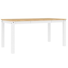 Трапезна маса PANAMA в стил Scandinavian, бяла чамова дървесина масив, 160 x 80 см