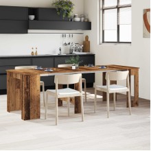 Трапезна маса в стил Boho, ЛПДЧ състарено старо дърво, разтегателна до 240 x 85 см