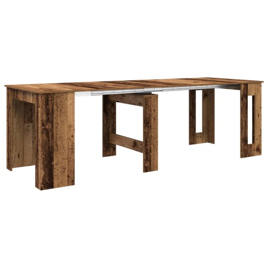 Трапезна маса в стил Boho, ЛПДЧ състарено старо дърво, разтегателна до 240 x 85 см