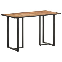 Трапезна маса в стил Industrial Modern, естествено масивно мангово дърво и черна стомана, 120 x 60 см