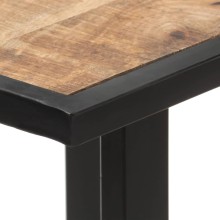 Трапезна маса в стил Industrial Modern, естествено масивно мангово дърво и черна стомана, 120 x 60 см