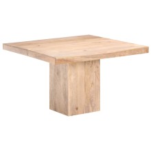 Трапезна маса в стил Japandi, естествено масивно мангово дърво, 120 x 120 см