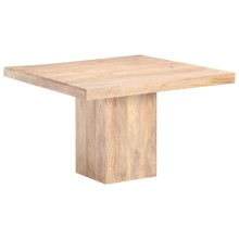 Трапезна маса в стил Japandi, естествено масивно мангово дърво, 120 x 120 см