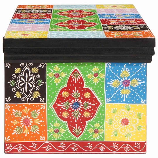 ТВ шкаф JAIPUR от масивна мангова дървесина, многоцветен, 60 x 30 x 24 см