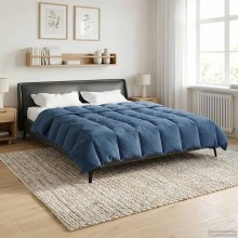 Всесезонна олекотена завивка Soft Duo All Season от микрофибър, тъмносиня