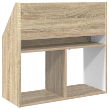 Детска етажерка за книги с открити отделения, с декор дъб сонома, 72,5 x 29,5 x 69 см