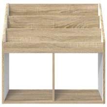 Детска етажерка за книги с открити отделения, с декор дъб сонома, 72,5 x 29,5 x 69 см