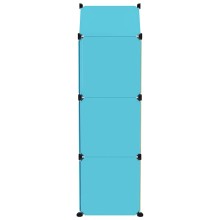 Детски модулен органайзер с 8 отделения, син, 109,5 x 36,5 x 127 см