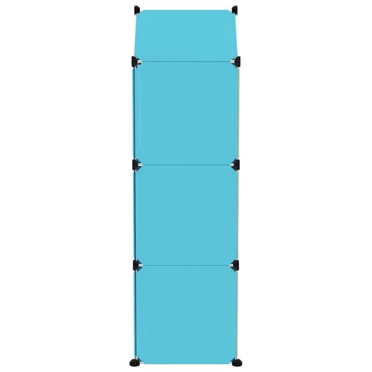 Детски модулен органайзер с 8 отделения, син, 109,5 x 36,5 x 127 см