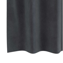 Кадифени завеси в цвят стоманеносив с метални халки, 2 бр., 140 x 140 см
