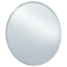 Кръгло LED стенно огледало за баня с декоративно периферно осветление, 80 см