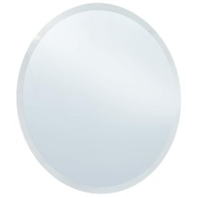 Кръгло LED стенно огледало за баня с декоративно периферно осветление, 80 см