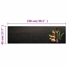 Кухненско килимче подправки, 45x150 см, кадифе