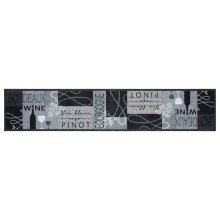 Кухненско килимче Retro Wine, сиво, 60x300 см, кадифе