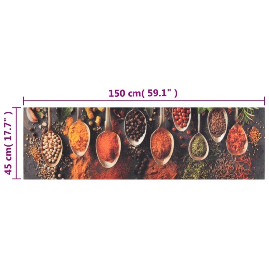 Кухненско килимче Spoons & Dry Spices, 45x150 см, кадифе